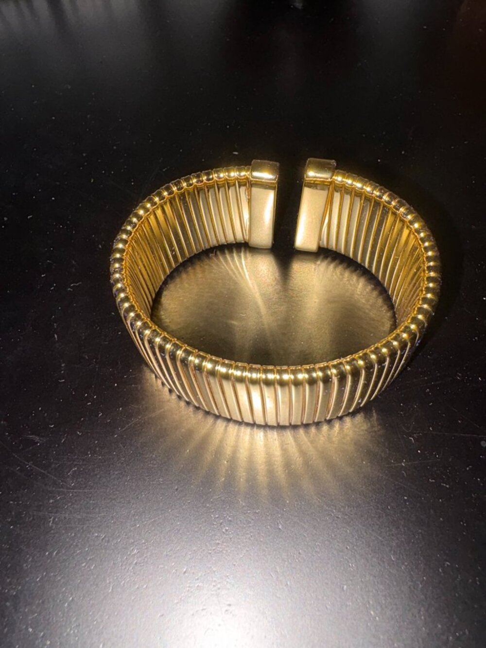 Janis Savitt Gold Single Open Back Cobra Bracelet
